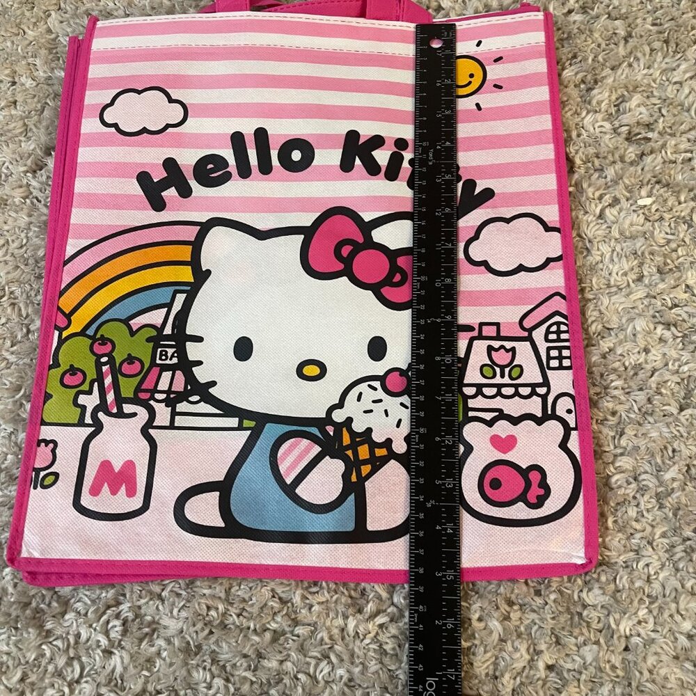 Hello Kitty Tote Bag Lot of 3 Pink Red Sanrio Reusable Shopper Bags - Picture 4 of 8
